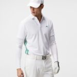 Liam Long Sleeve Polo White Men J.Lindeberg Clothing 66XF215