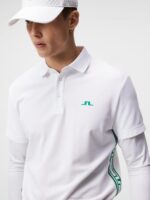 Liam Long Sleeve Polo White Men J.Lindeberg Clothing 66XF215 - Image 4