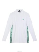Liam Long Sleeve Polo White Men J.Lindeberg Clothing 66XF215 - Image 5