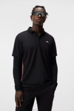 Liam Polo Black Men J.Lindeberg Clothing 66XF73