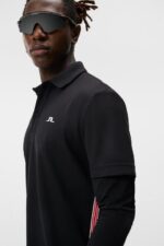 Liam Polo Black Men J.Lindeberg Clothing 66XF73 - Image 4