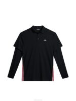 Liam Polo Black Men J.Lindeberg Clothing 66XF73 - Image 6