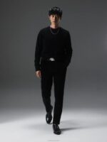 Liam Velvet Pants Black Men J.Lindeberg Clothing 66XF2546 - Image 2