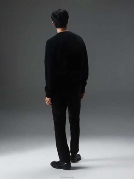 Liam Velvet Pants Black Men J.Lindeberg Clothing 66XF2546