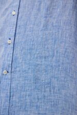 Linen Melange Long Sleeve Slim Shirt Lapis Blue Men J.Lindeberg Clothing 66XF1180 - Image 4