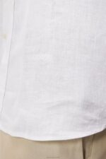 Linen Melange Shirt White Men J.Lindeberg Clothing 66XF1176 - Image 5