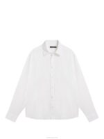 Linen Melange Shirt White Men J.Lindeberg Clothing 66XF1176 - Image 6