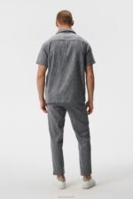 Linen Mix Relax Shirt Navy Men J.Lindeberg Clothing 66XF1169 - Image 2