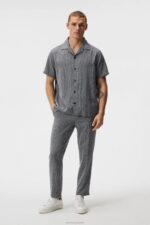 Linen Mix Relax Shirt Navy Men J.Lindeberg Clothing 66XF1169 - Image 3