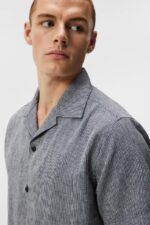 Linen Mix Relax Shirt Navy Men J.Lindeberg Clothing 66XF1169 - Image 4