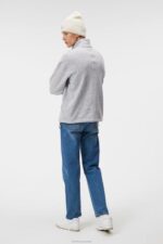 Lorentz Mid Layer Light Grey Melange Men J.Lindeberg Clothing 66XF543