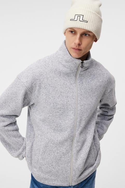 Lorentz Mid Layer Light Grey Melange Men J.Lindeberg Clothing 66XF543 - Image 3