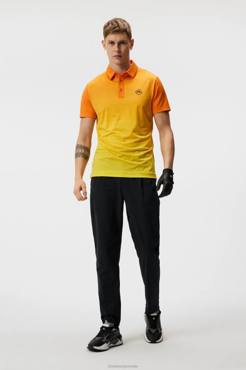 Lowell Slim Fit Polo Russet Orange Men J.Lindeberg Clothing 66XF330 - Image 2