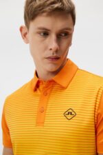 Lowell Slim Fit Polo Russet Orange Men J.Lindeberg Clothing 66XF330 - Image 3