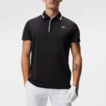 Luca Polo Black Men J.Lindeberg Clothing 66XF263