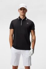Luca Polo Black Men J.Lindeberg Clothing 66XF263