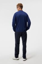 Lucas Knitted Cardigan Estate Blue Men J.Lindeberg Clothing 66XF552 - Image 2
