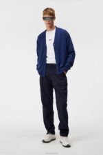 Lucas Knitted Cardigan Estate Blue Men J.Lindeberg Clothing 66XF552 - Image 3