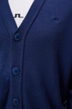 Lucas Knitted Cardigan Estate Blue Men J.Lindeberg Clothing 66XF552 - Image 4