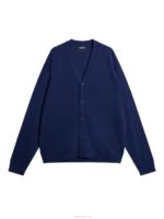 Lucas Knitted Cardigan Estate Blue Men J.Lindeberg Clothing 66XF552 - Image 6