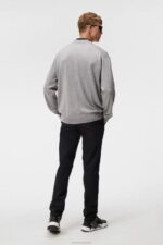 Lucas Knitted Cardigan Grey Melange Men J.Lindeberg Clothing 66XF549 - Image 2