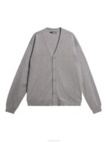 Lucas Knitted Cardigan Grey Melange Men J.Lindeberg Clothing 66XF549 - Image 6