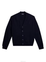 Lucas Knitted Cardigan Navy Men J.Lindeberg Clothing 66XF548 - Image 6
