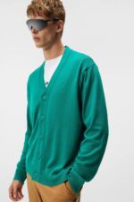 Lucas Knitted Cardigan Proud Peacock Men J.Lindeberg Clothing 66XF551 - Image 5