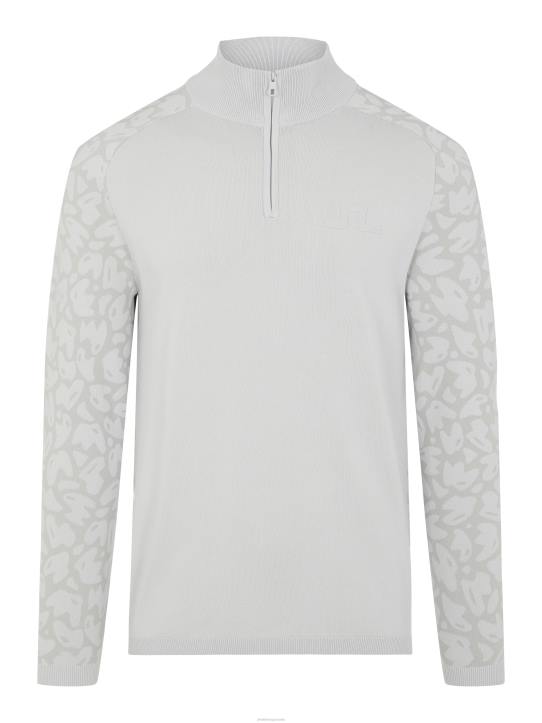 Luis Zipped Golf Sweater Micro Chip Men J.Lindeberg Clothing 66XF2374 - Image 1