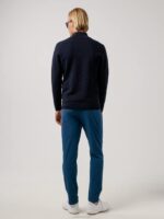 Luis Zipped Golf Sweater Navy Men J.Lindeberg Clothing 66XF2373 - Image 2