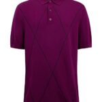Luka Knitted Golf Polo Dark Purple Men J.Lindeberg Clothing 66XF2084