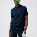Luka Knitted Golf Polo Navy Men J.Lindeberg Clothing 66XF2083