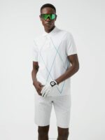 Luka Knitted Golf Polo White Men J.Lindeberg Clothing 66XF2082