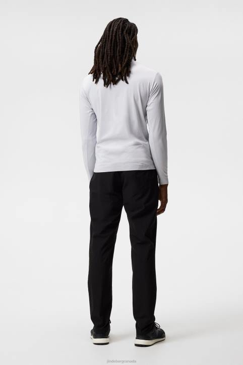 Luke Half Zip Mid Layer Light Grey Melange Men J.Lindeberg Clothing 66XF616 - Image 1