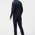 Luke Half Zip Mid Layer Navy Men J.Lindeberg Clothing 66XF528