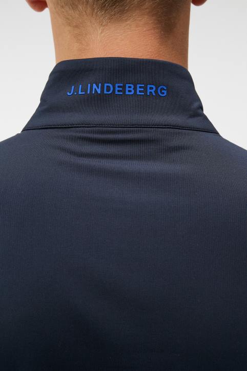 Luke Half Zip Mid Layer Navy Men J.Lindeberg Clothing 66XF528 - Image 4