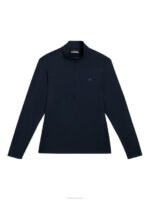 Luke Half Zip Mid Layer Navy Men J.Lindeberg Clothing 66XF528 - Image 5