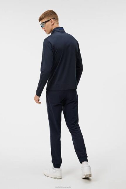 Luke Half Zip Mid Layer Navy Men J.Lindeberg Clothing 66XF528