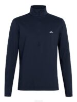 Luke Half Zip Mid Layer Navy Men J.Lindeberg Clothing 66XF667 - Image 5