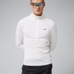 Luke Half Zip Mid Layer White Men J.Lindeberg Clothing 66XF668