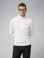 Luke Half Zip Mid Layer White Men J.Lindeberg Clothing 66XF668