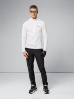 Luke Half Zip Mid Layer White Men J.Lindeberg Clothing 66XF668 - Image 3