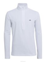 Luke Half Zip Mid Layer White Men J.Lindeberg Clothing 66XF668 - Image 5