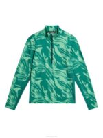 Luke Print Half Zip Mid Layer Green Valley Men J.Lindeberg Clothing 66XF527 - Image 5