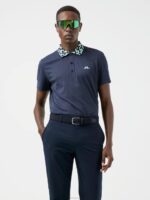 Lux Bridge Golf Polo Navy Men J.Lindeberg Clothing 66XF2080