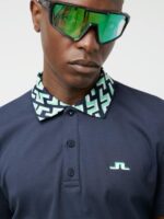 Lux Bridge Golf Polo Navy Men J.Lindeberg Clothing 66XF2080 - Image 4