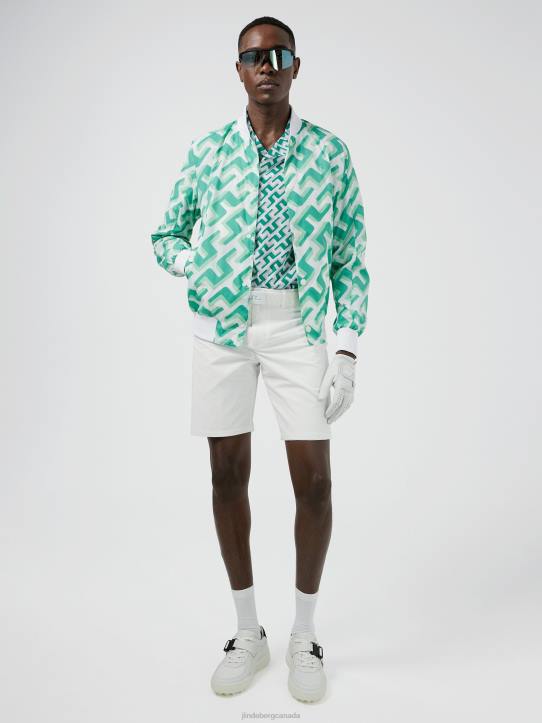 Lux Printed Bomber Green 3D Bridge Monogram Men J.Lindeberg Clothing 66XF2451 - Image 2