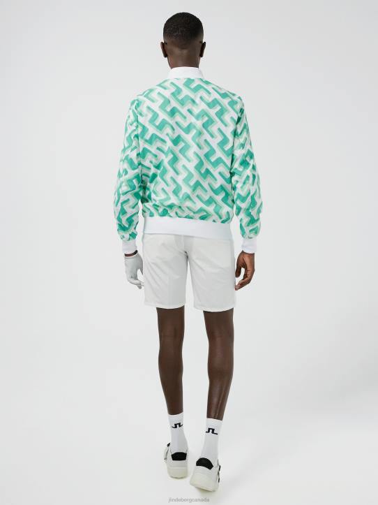 Lux Printed Bomber Green 3D Bridge Monogram Men J.Lindeberg Clothing 66XF2451 - Image 1