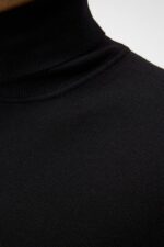 Lyd Merino Turtleneck Sweater Black Men J.Lindeberg Clothing 66XF1006 - Image 4