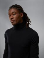 Lyd Merino Turtleneck Sweater Black Men J.Lindeberg Clothing 66XF2319 - Image 3